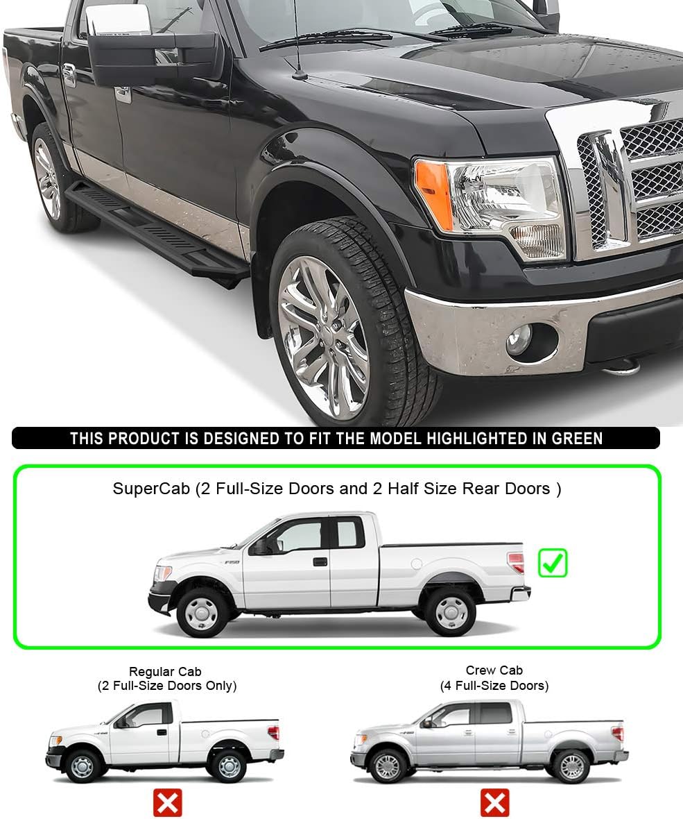 6.5in Aluminum Running Boards Side Steps K147