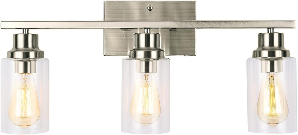 3-Light Black Wall Sconce Bathroom Vanity Light I886688
