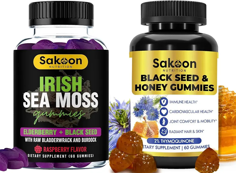 Black Seed Oil & Honey Gummies + Irish Sea Moss Gummies Z40848