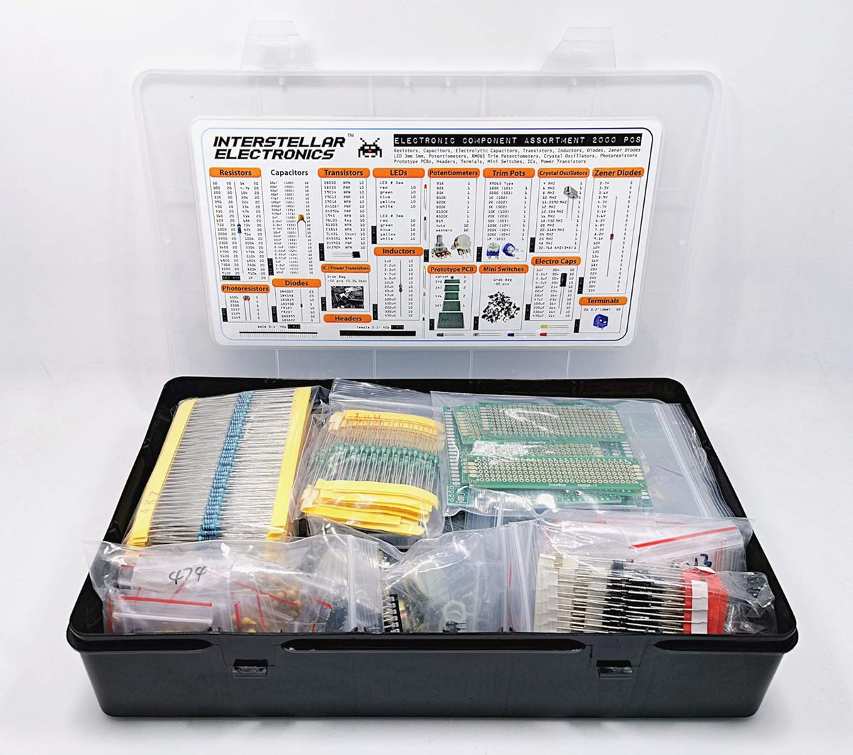 Electronic Component Assortment, 2200 pcs E135