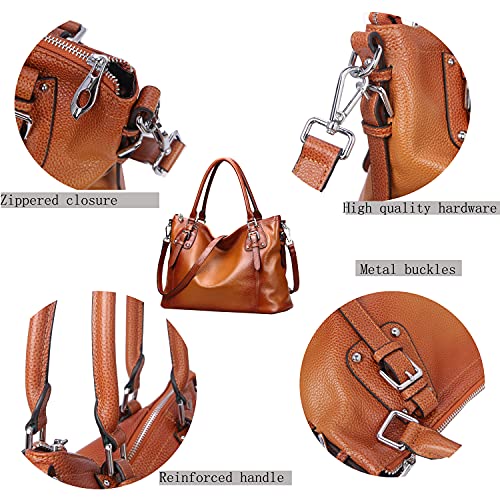 Genuine Leather Tote Shoulder Bag Satchel Purse Top Handle Hobo Crossbody Purse Z76774