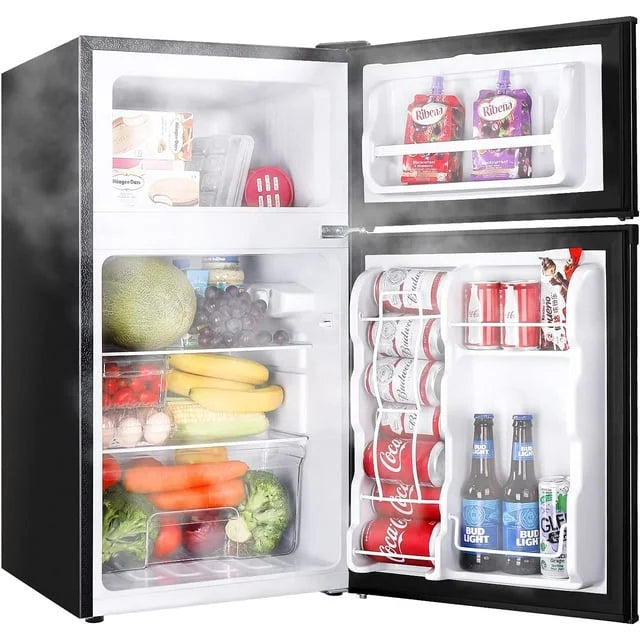 3.2 Cu.ft Double Door Mini Fridge with Freezer D3939