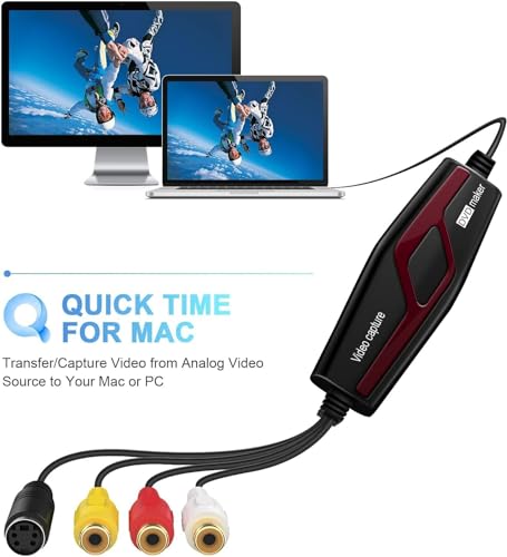 Video Capture Card, USB2.0 Video Capture Device, RCA to USB Converter B9932