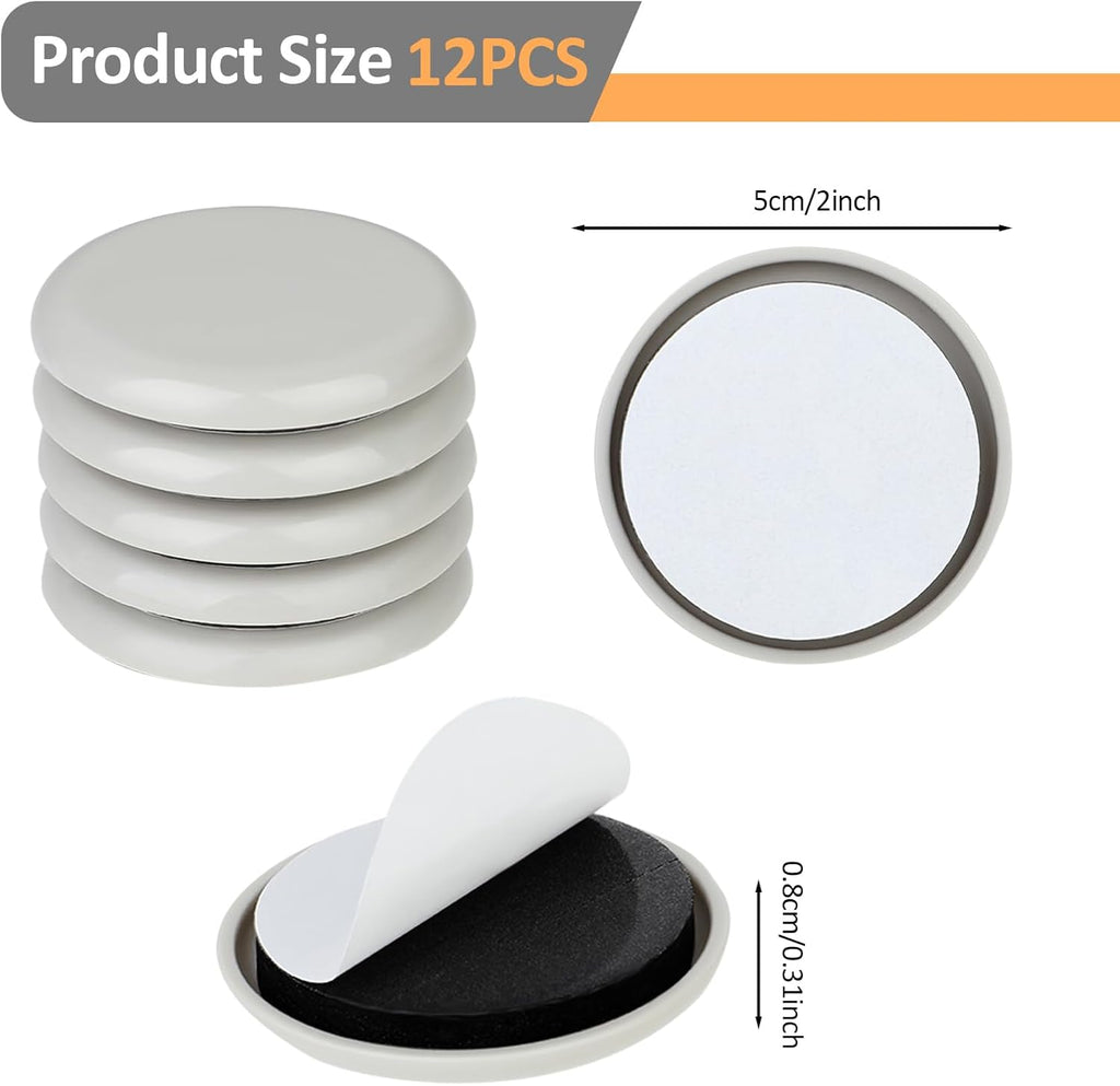 12pcs 2 inches Beige Moving Sliders for Furniture F501830