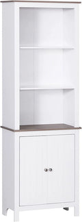 White 3-Tier Double Door Storage Cabinet K8225