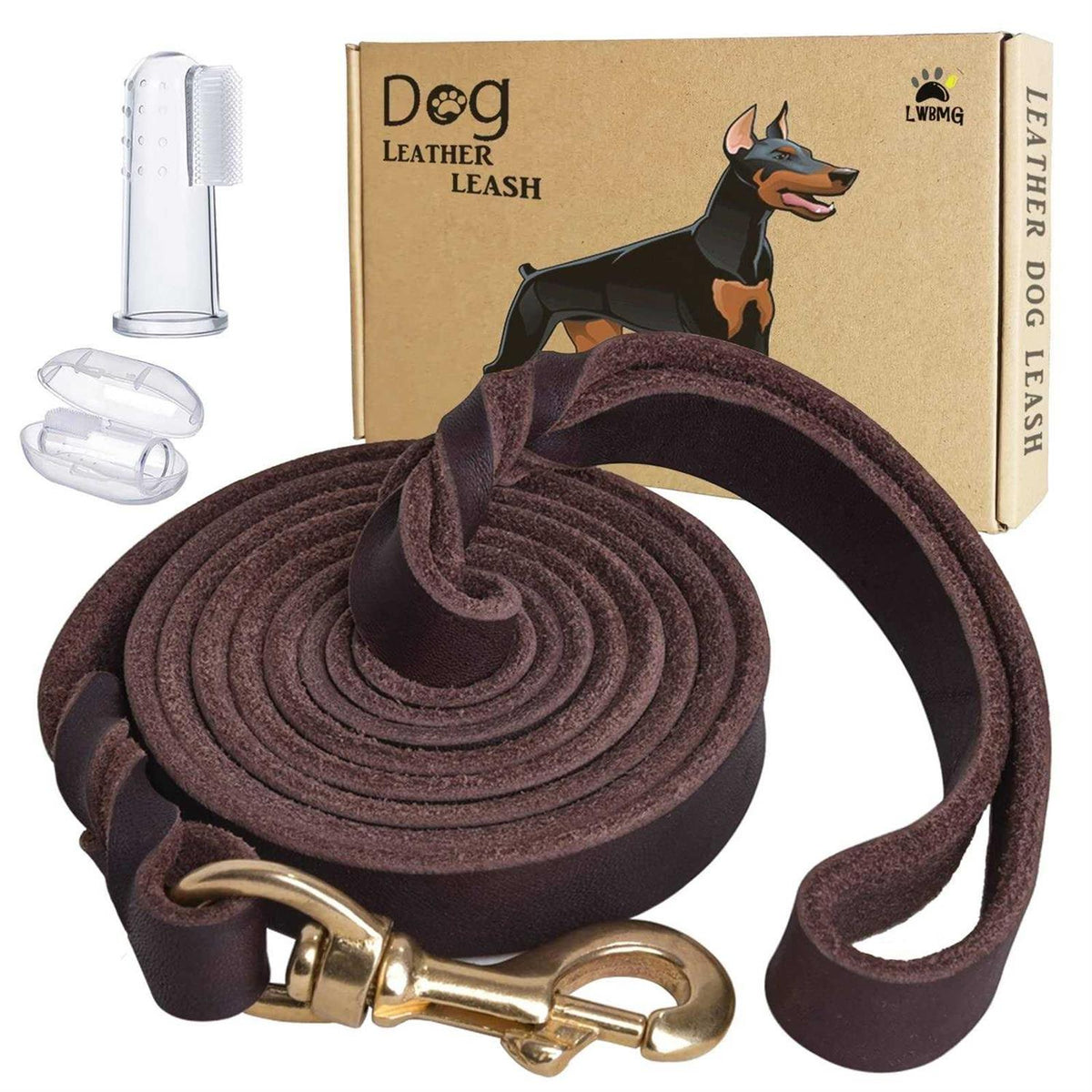 6ft Heavy Duty Braided Leather Dog Leash C652