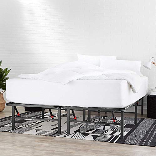 Black Twin Size Metal Platform Bed Frame with Storage I1758