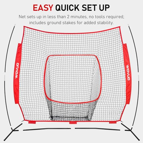 7x7 ft Baseball Softball Net with Strike Zone W7463