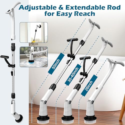 Cordless Electric Spin Scrubber with 8 Brush Heads H632