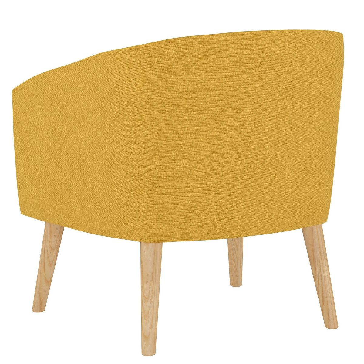 French Yellow Linen Arm Chair Z832