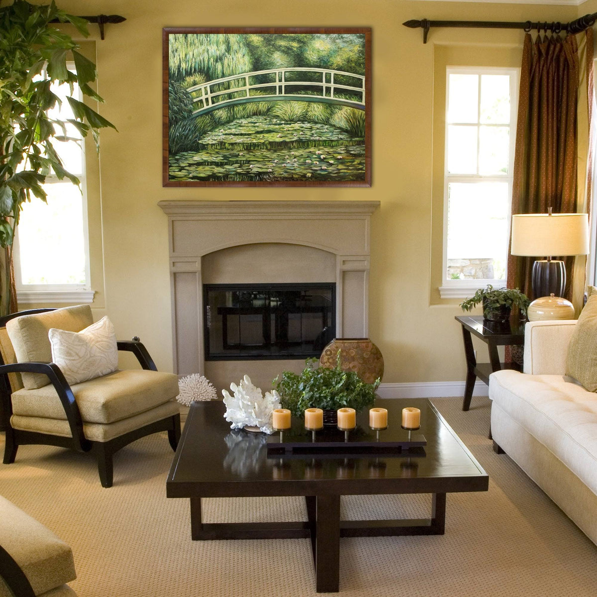 White Water Lilies Pre-Framed T755