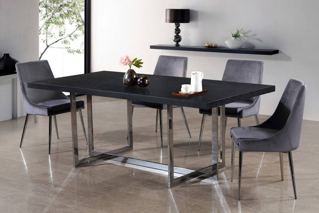 Grey Velvet Dining Chair Set of 2 G45386