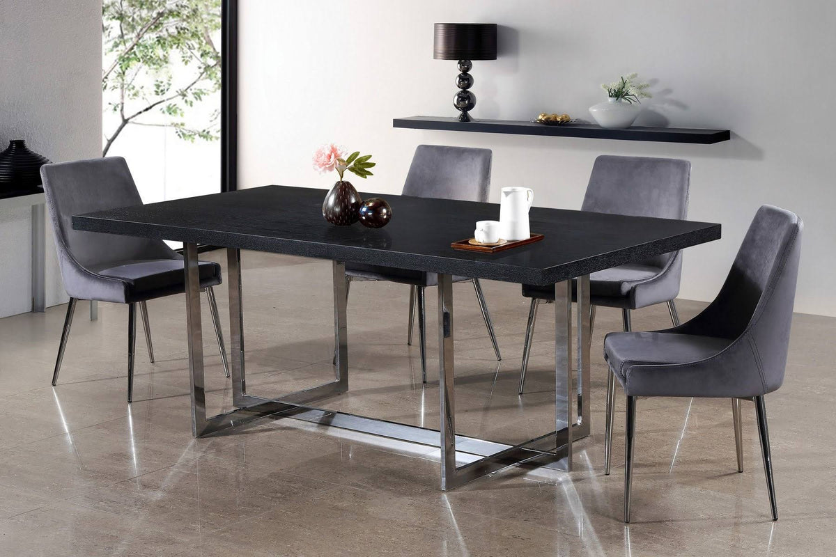 Grey Velvet Dining Chair Set of 2 G45386