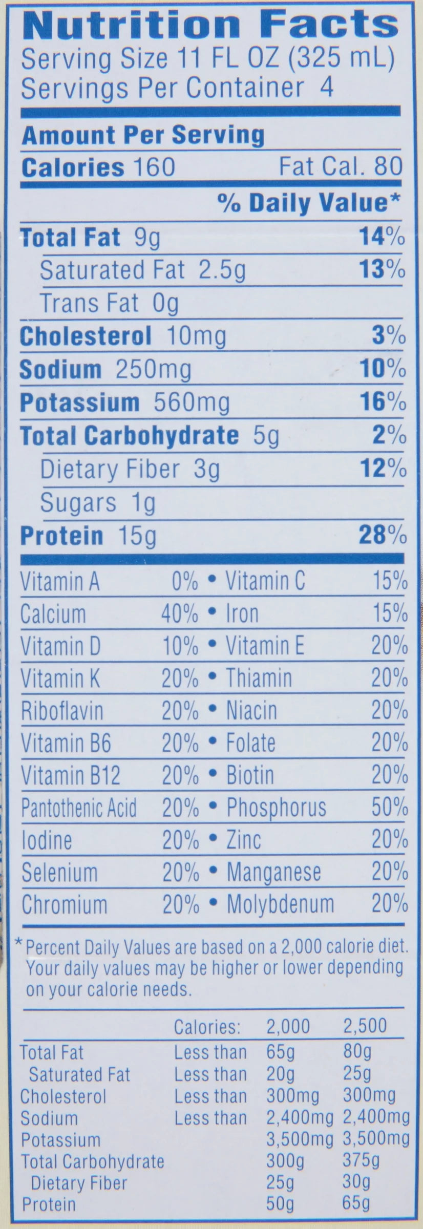 Milk Chocolate Protein Shake B9264