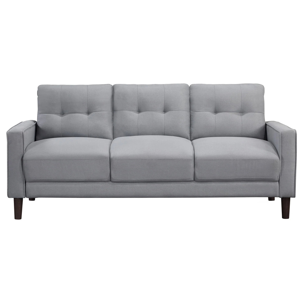 Gray Upholstered Sofa Set with Track Arms I98556