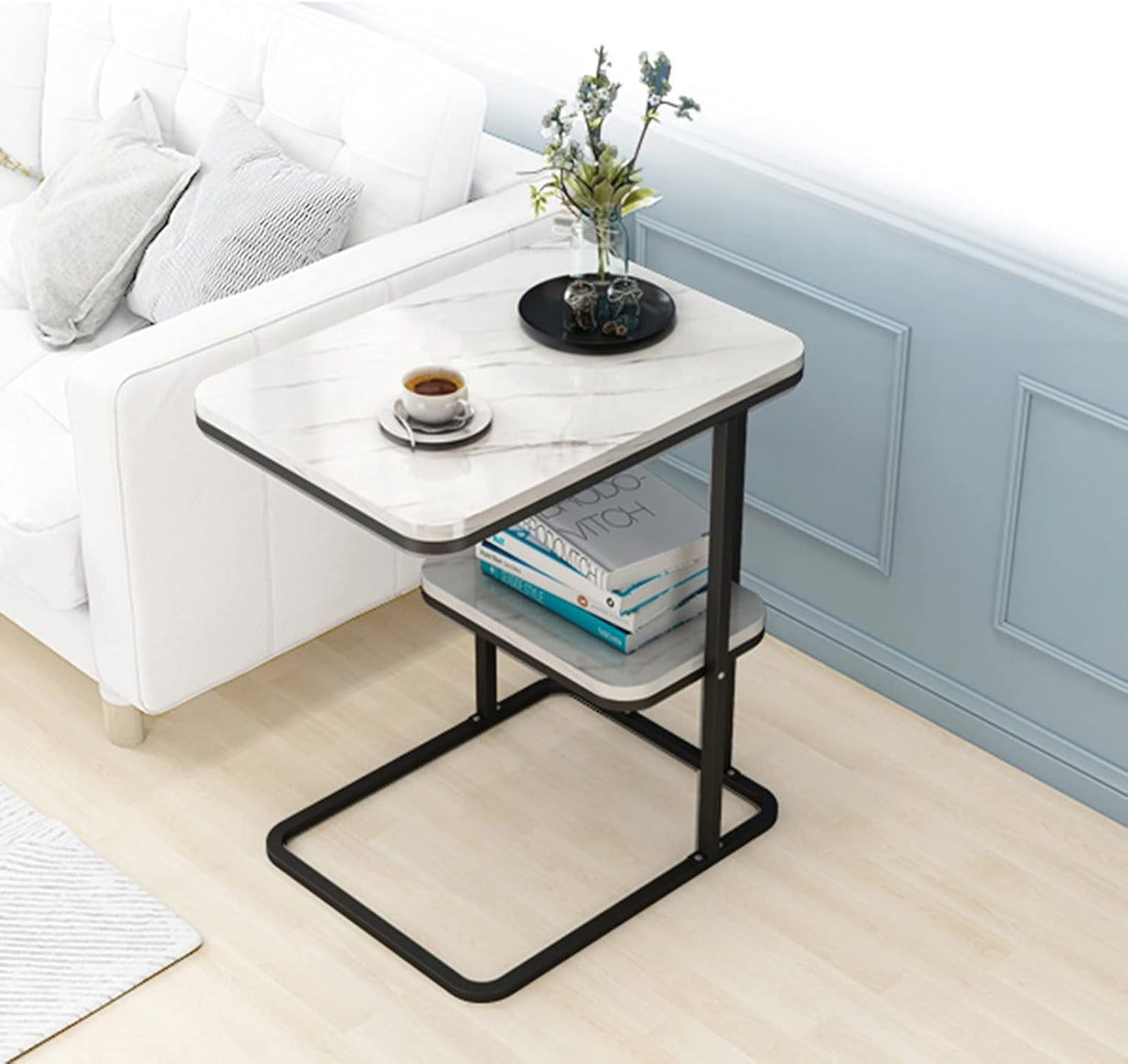 Nordic Style Bedside Table Shelf, Small Storage Cabinet G4743