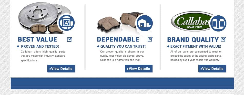 6 Lug Brake Disc Rotors with Ceramic Brake Pads W5870
