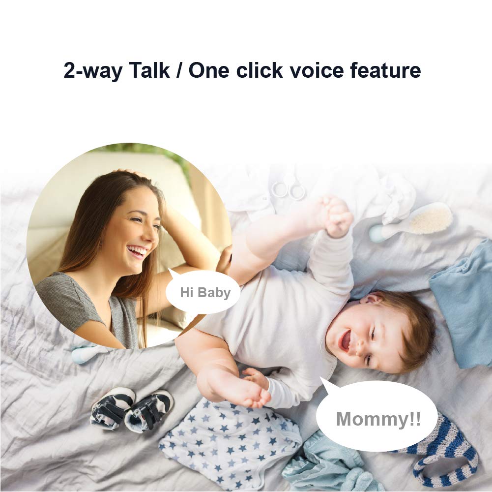Video Baby Monitor with Camera and Audio, Two-Way Talk, Auto Night Vision, 5 Lullabies, 985ft Range, Pack of 2 V9714