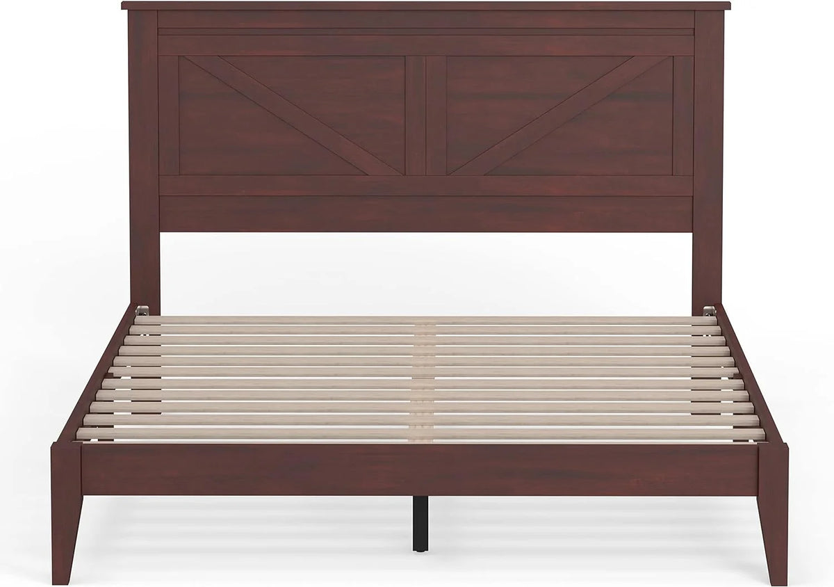 Solid Wood Platform Bed Queen Z645