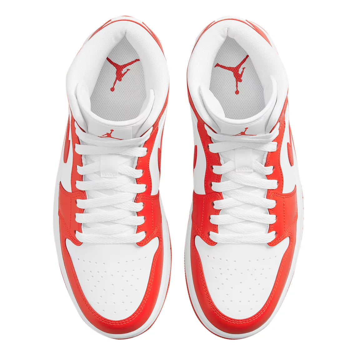White Habanero Red Mid Sneakers J1431