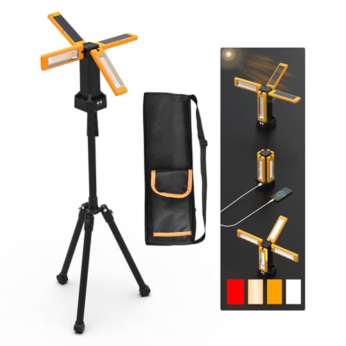 Rechargeable Solar Work Light with Folding Stand and Carrying Bag B567225