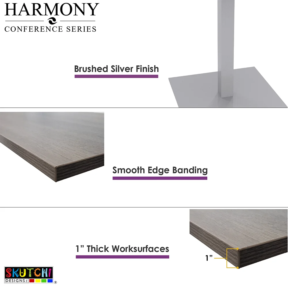 6 Person Hexagon Conference Table Metal Base I78704