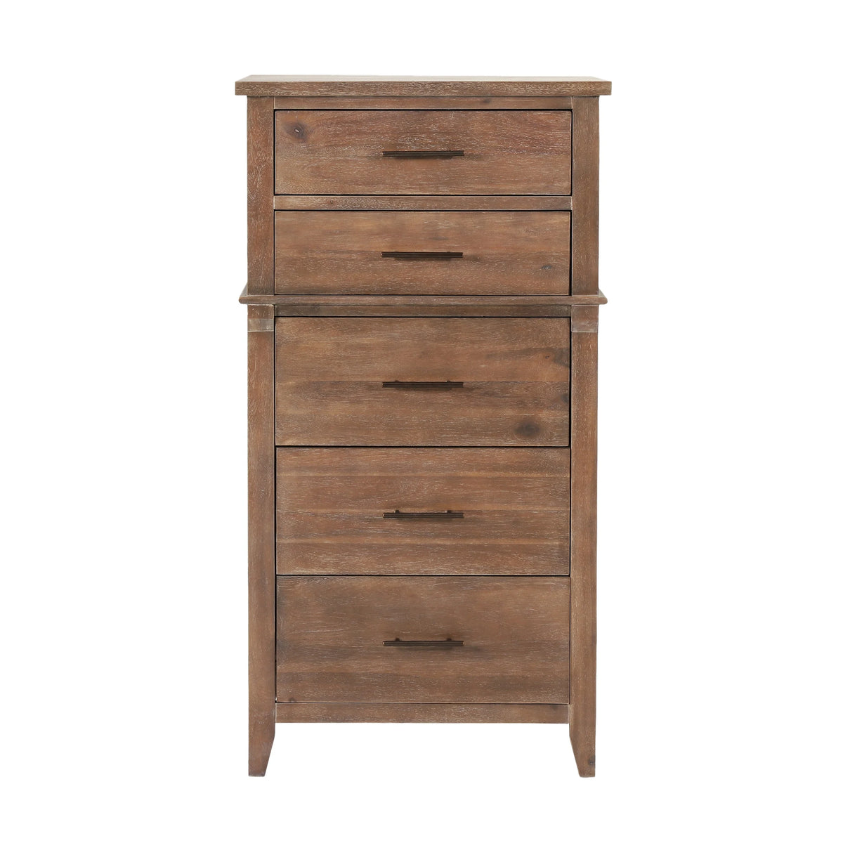 Acacia Wood 5 Drawer Dresser O283