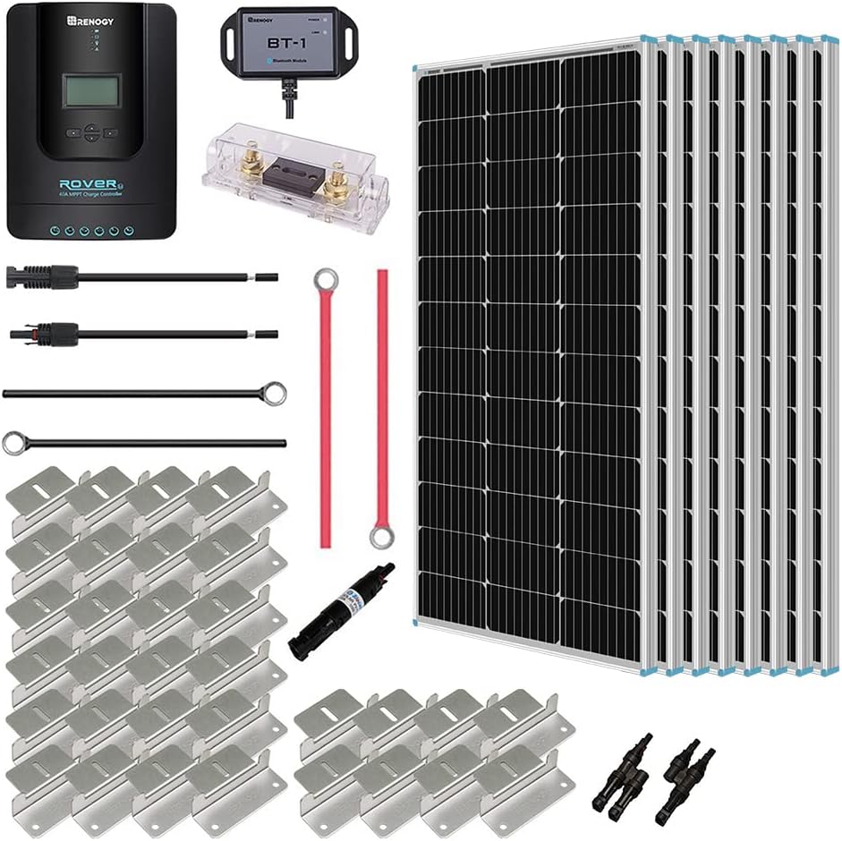 400 Watt 12 Volt 4 Pcs 100W Panel 40A MPPT Charge Controller Bluetooth Module Solar Power System D559650