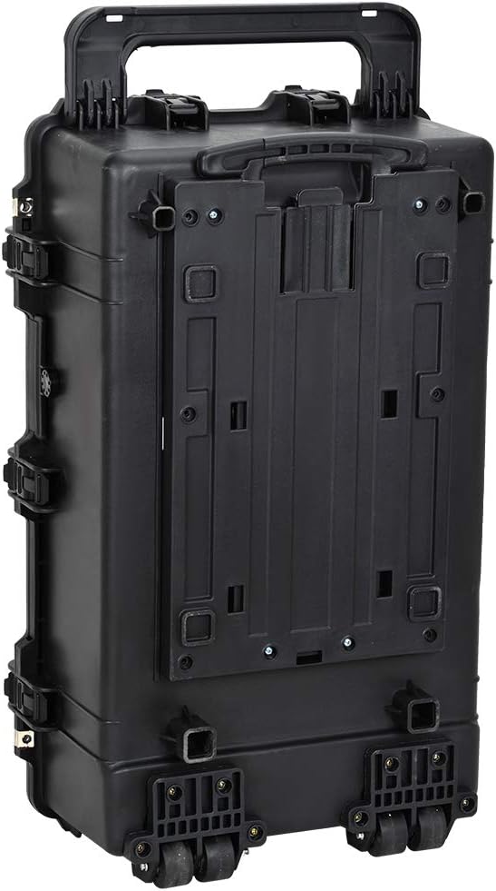 Portable Rolling Waterproof Hard Case with Wheels and Retractable Pull Handle, Black, 31.65inch x 19.37inch x 11.02inch P943325