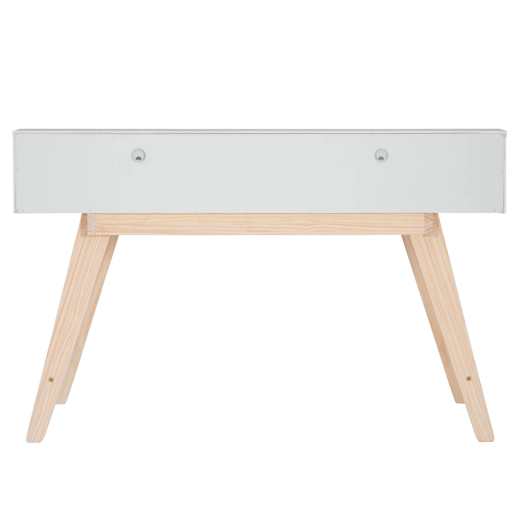 2-Drawer Desk, Natural and White Finish U17644