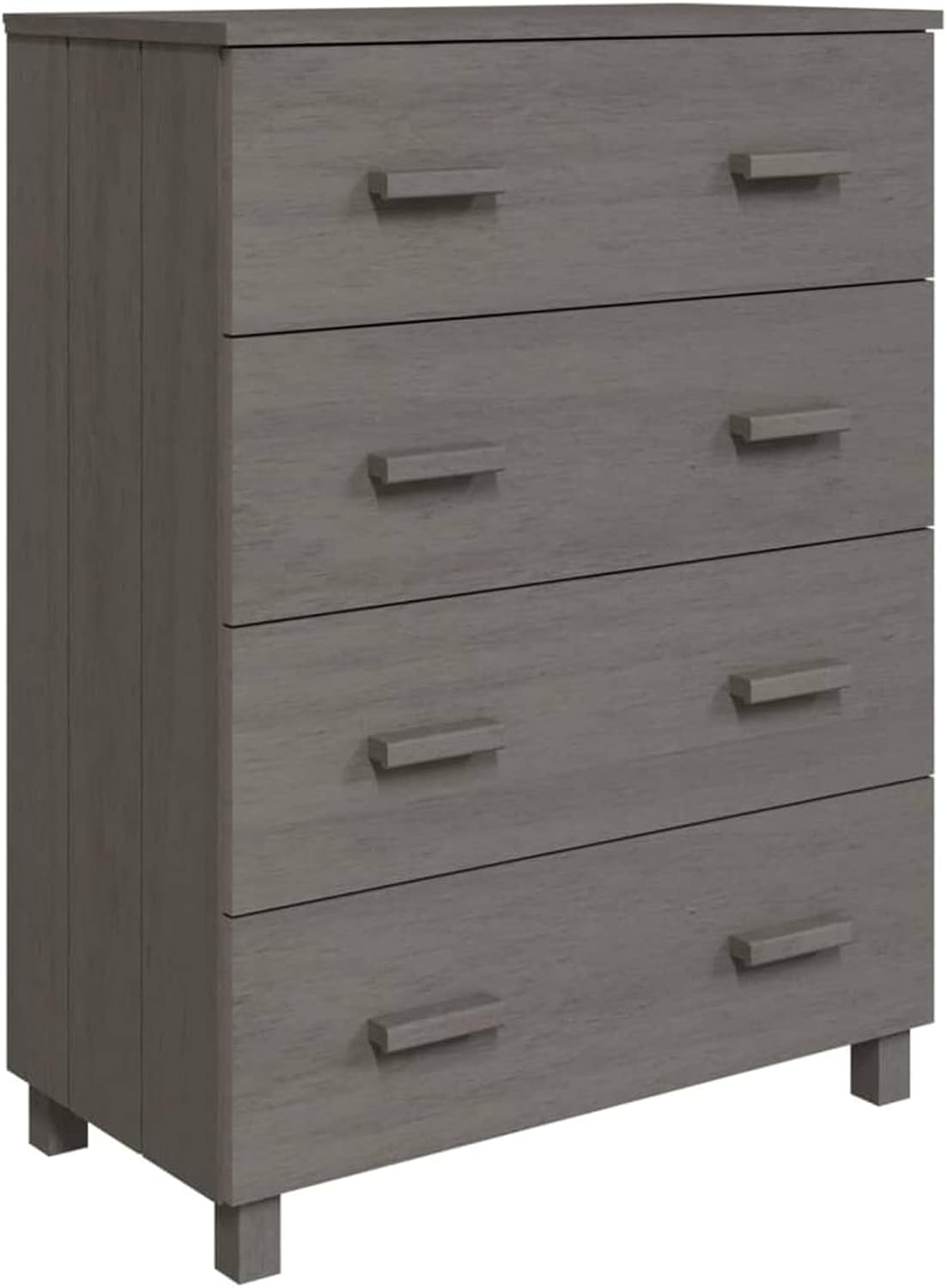 Light gray Pine Wood Sideboard Cabinet with 3 Drawers Q307720