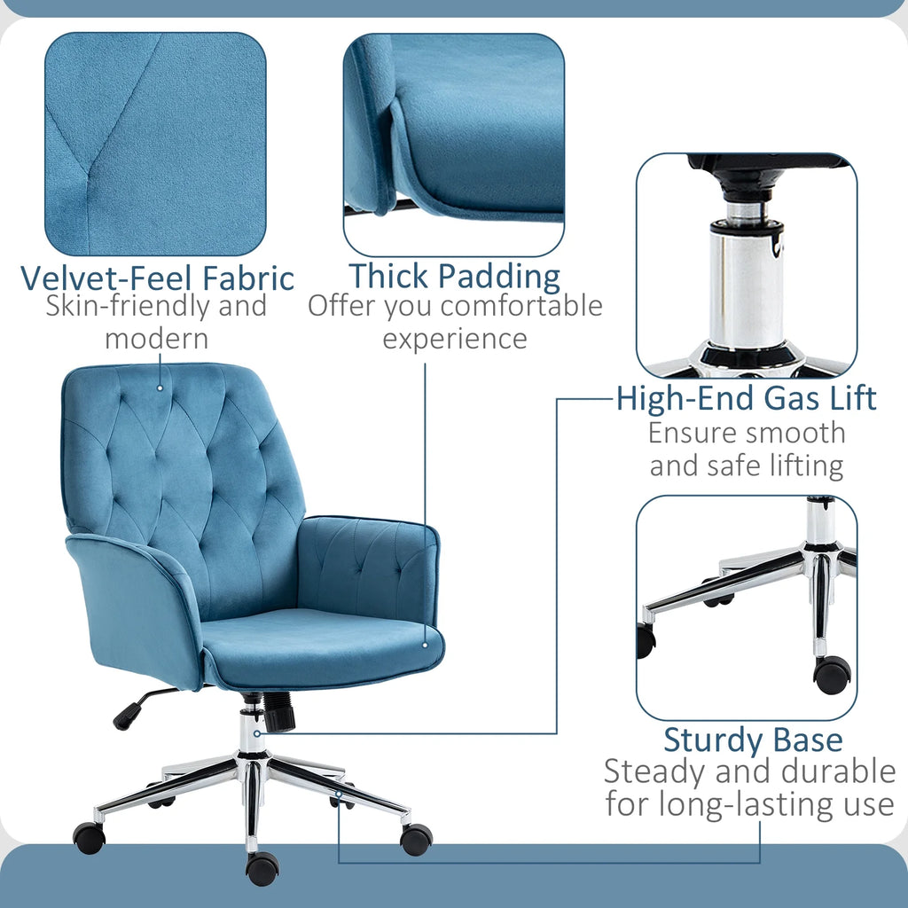 Blue Adjustable Swivel Task Chair V4243