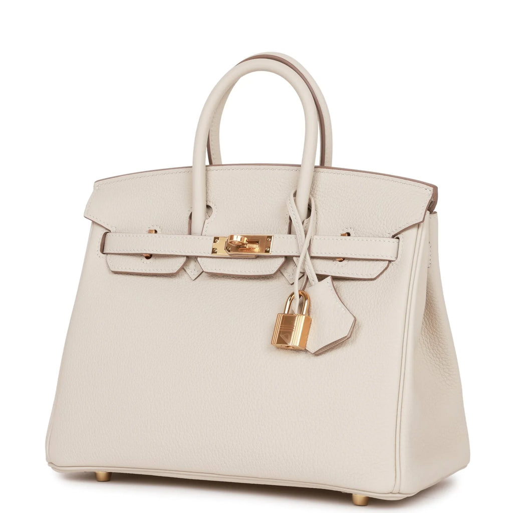 Birkin 25 Craie Togo Gold Hardware P381