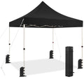 Black 10 FT Pop-up Canopy with Roller Bag and Sandbags N8107