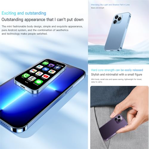 3.0 Inch Mini Smartphone 2GB 16GB Quad Core Android Dual Sim Light Blue F961284
