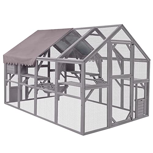 Outdoor Cat Enclosure with Bridges K7224
