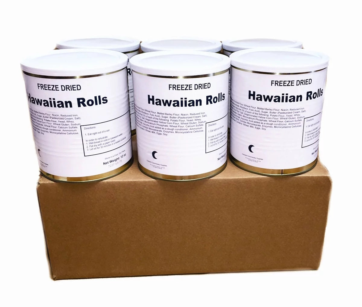 Freeze Dried Emergency Food Ration Hawaiian Rolls #10/12oz/Can - 1 Can P4485
