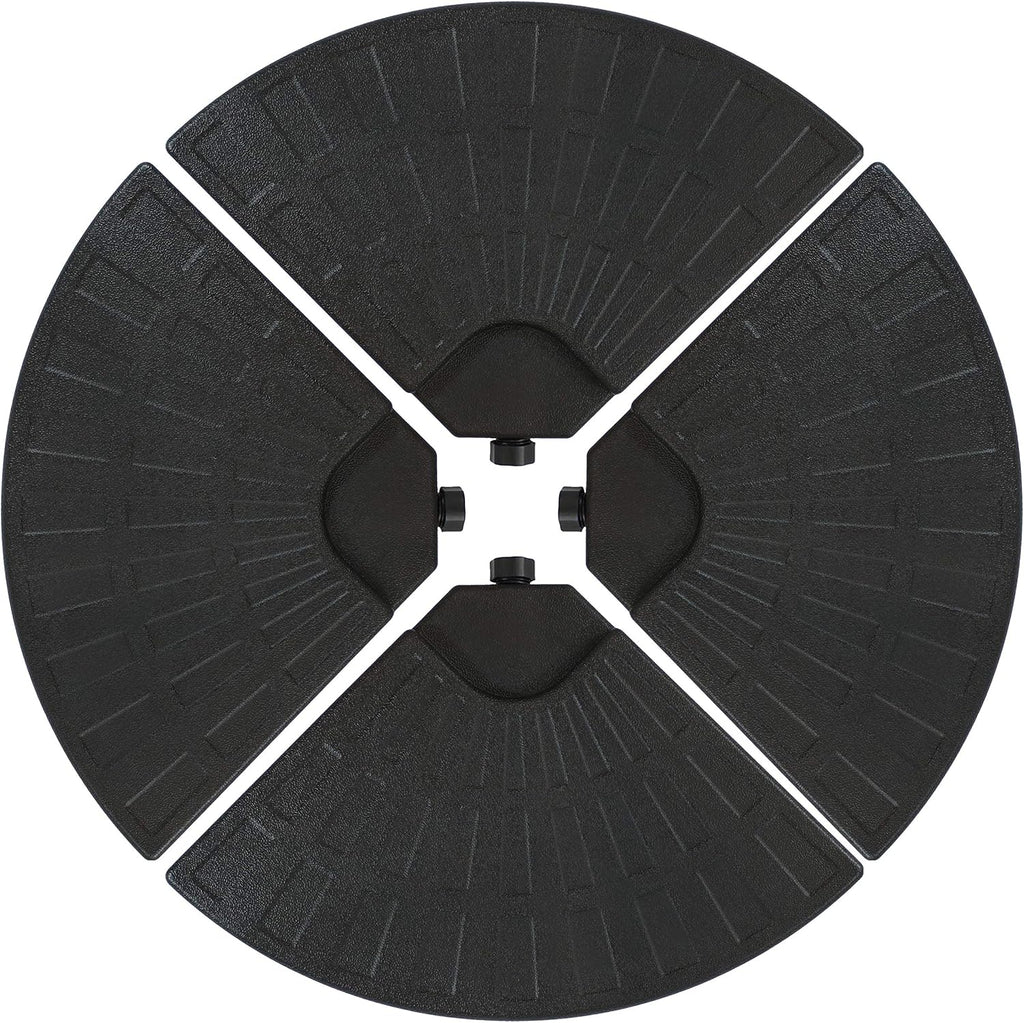 4-Piece Heavy-Duty Cantilever Offset Patio Umbrella Base Plates Black B817437