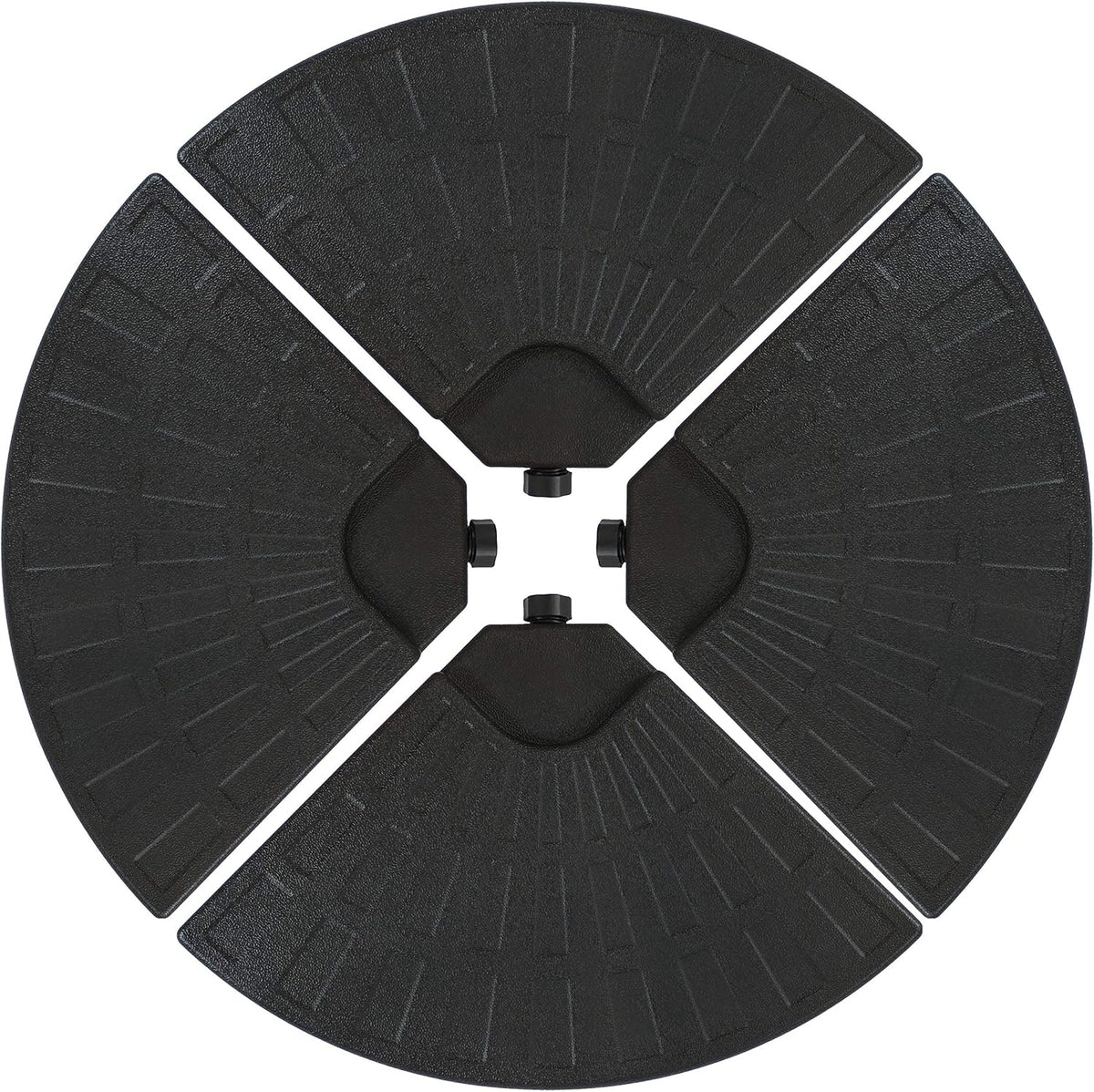 4-Piece Heavy-Duty Cantilever Offset Patio Umbrella Base Plates Black B817437