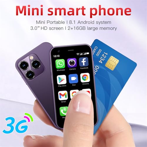 3.0 Inch Mini Smartphone 2GB 16GB Quad Core Android Dual Sim Light Blue F961284