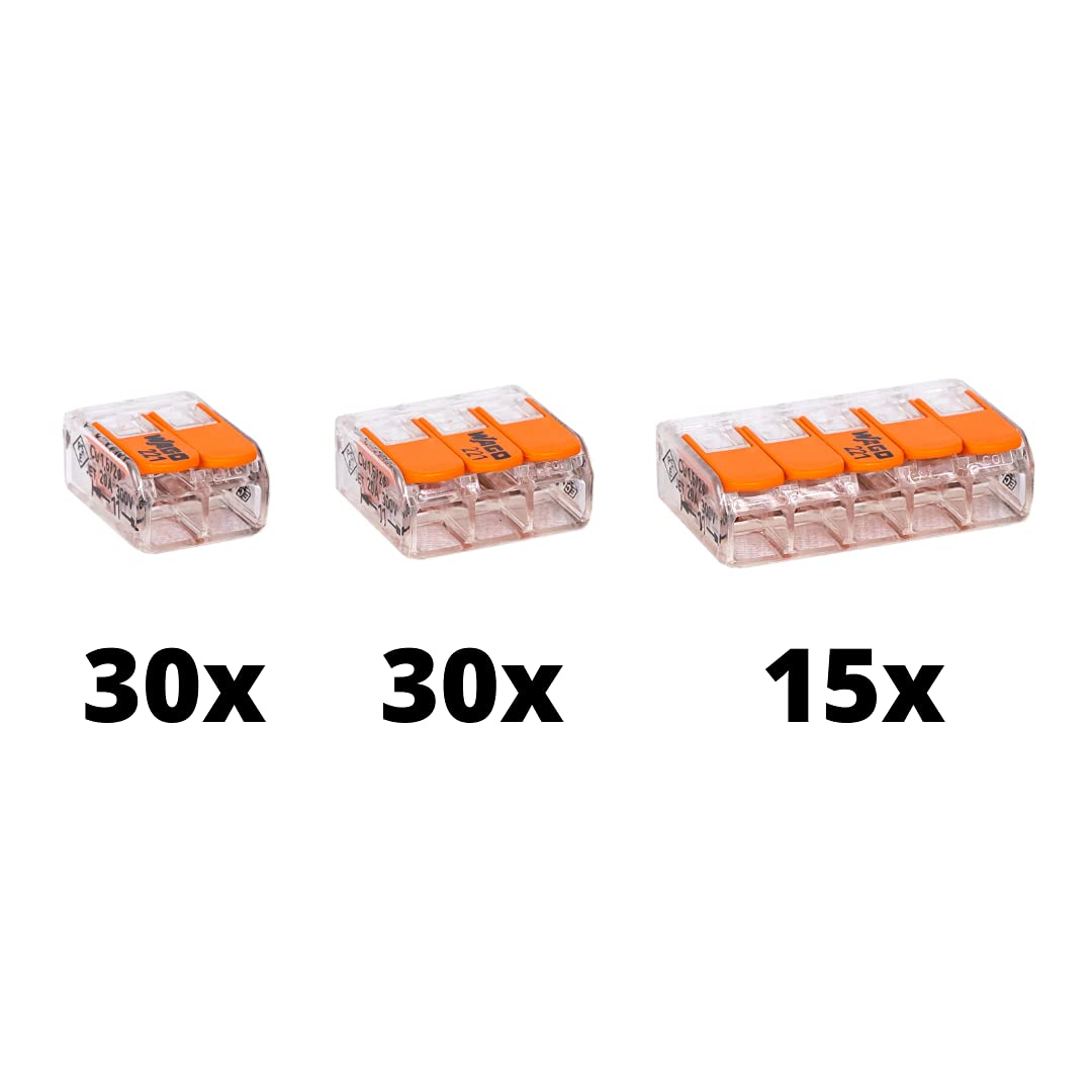 75 Pcs Lever-Nuts Wire Connectors with Case Q825
