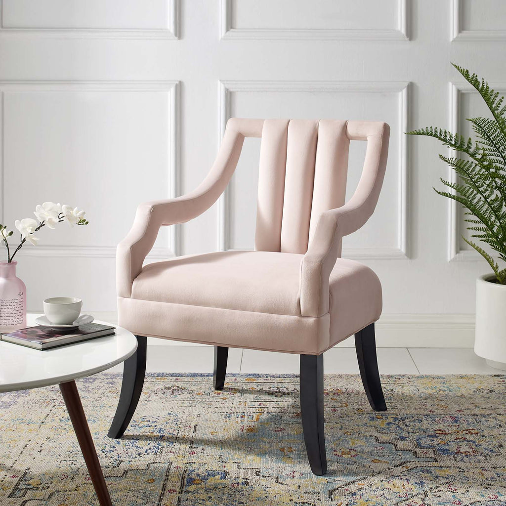 Pink Velvet Accent Side Chair O73903
