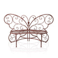 Red Butterfly Metal Bench X681
