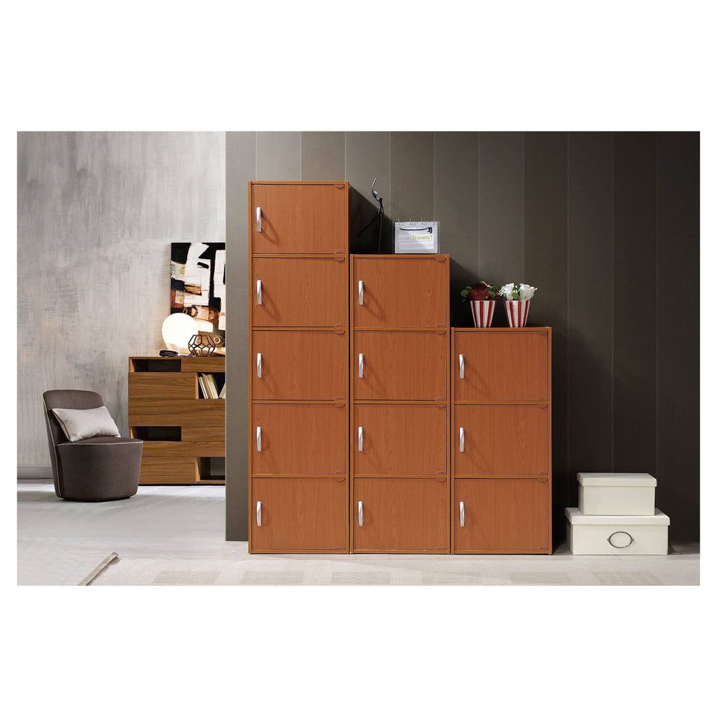 Cherry 3 Shelf 3 Door Bookcase M415723