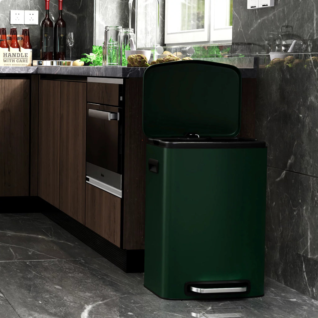 13 Gallon 50L Stainless Steel Trash Can with Lid Q6898
