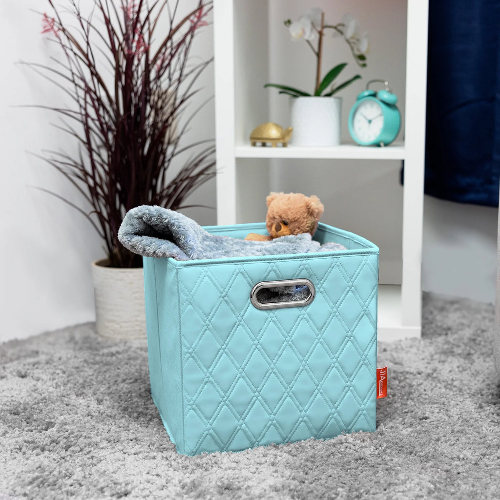 Blue Storage Cube Bins with Air Freshener I500