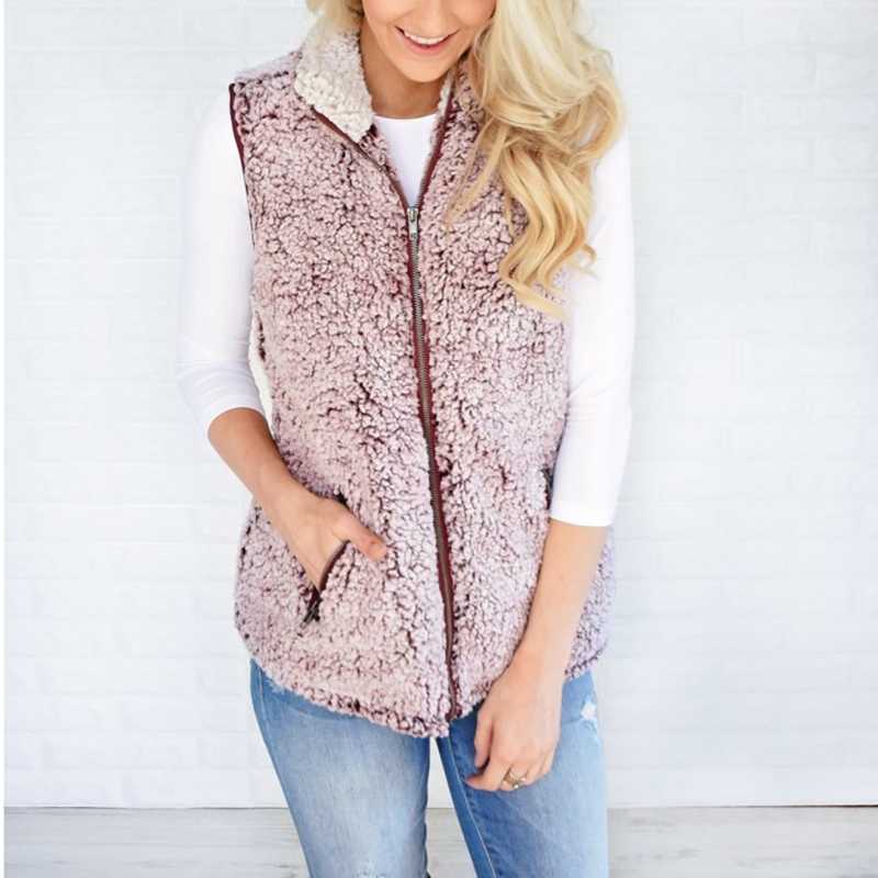 Faux Fur Sherpa Fleece Vest N1621