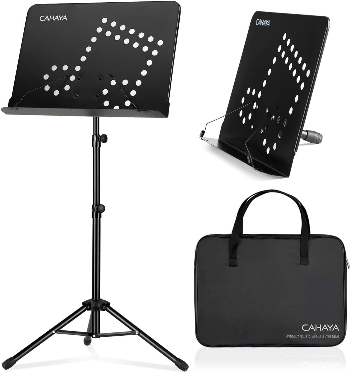 2 in 1 Foldable Sheet Music Stand with Carrying Bag U342