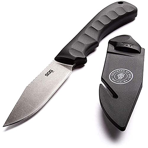 Fixed Blade Knife with Sheath, 3.8 Inch Full Tang Blade J633354