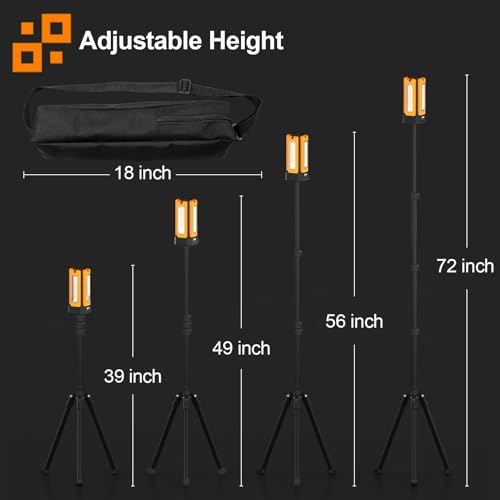 Rechargeable Solar Work Light with Folding Stand and Carrying Bag B567225